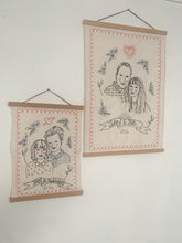 Load image into Gallery viewer, Embroidered Portrait for 2 - A2 - Largest Size
